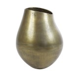 VASE MATT ANTIQUE GOLD METAL 36